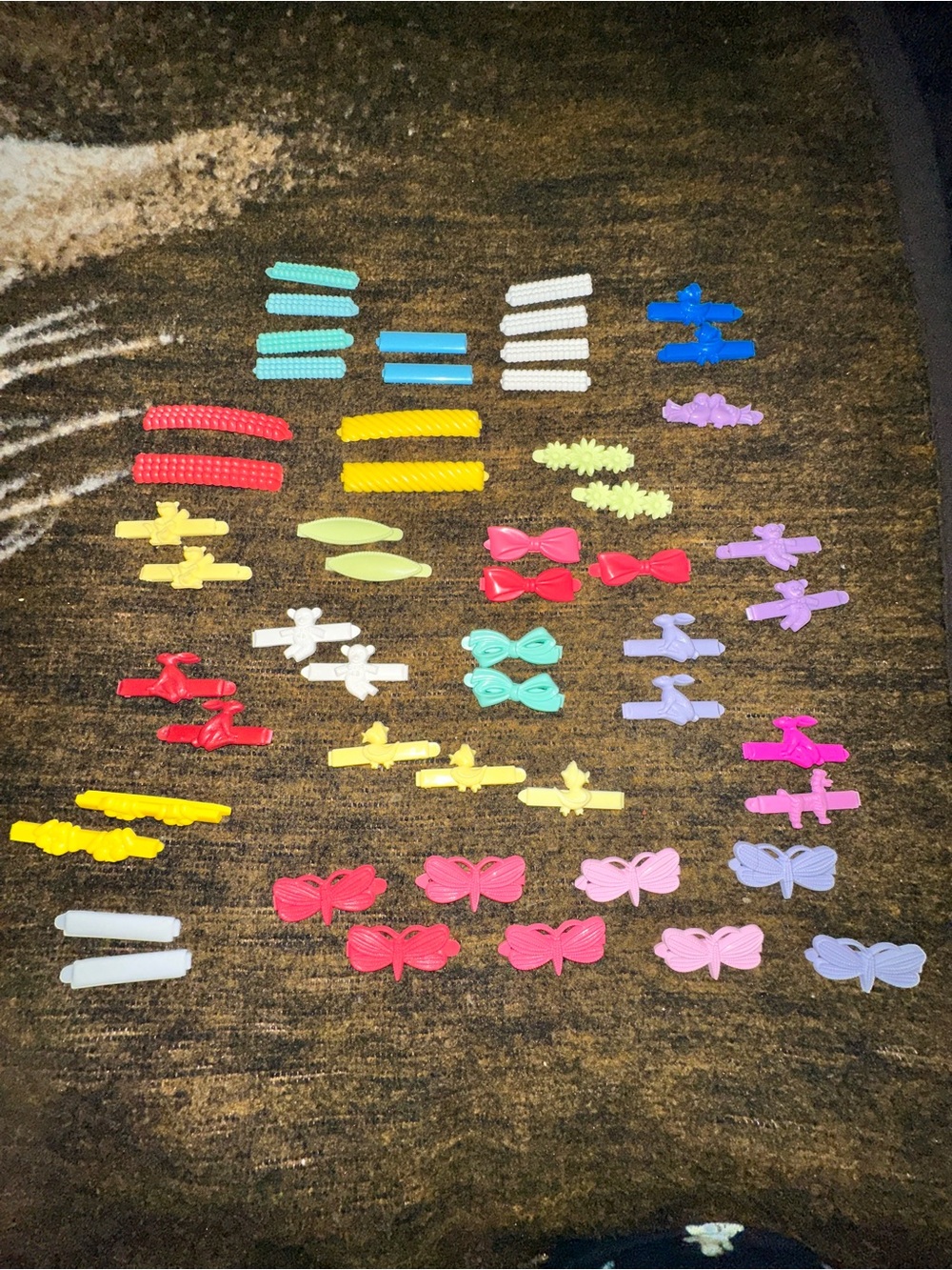 Vintage 1980s Goody Novelty Barrettes Lot of 53 Teddy Bear Butterfly Bow Daisy